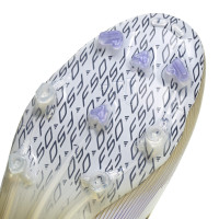 adidas F50 Elite Gras Voetbalschoenen (FG) Wit Zwart Goud