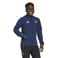 adidas Arsenal Vis Tech Full-Zip Tracksuit 2025-2026 Kids Dark Blue Black White