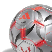 adidas Messi Mini Football Size 1 Silver Black Red