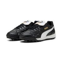 PUMA King Top Turf Football Boots (TF) Black White Gold
