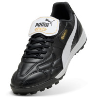 PUMA King Top Turf Football Boots (TF) Black White Gold