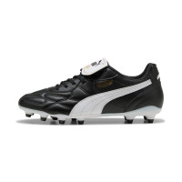 PUMA King Top Grass/Artificial Grass Football Boots (MG) Black White Gold