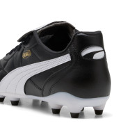 PUMA King Top Grass/Artificial Grass Football Boots (MG) Black White Gold
