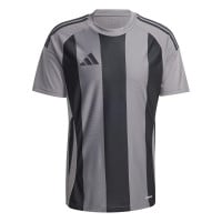 adidas Striped 24 Voetbalshirt Grijs Zwart