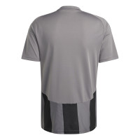 adidas Striped 24 Voetbalshirt Grijs Zwart