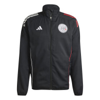 adidas Ajax Presentatie Trainingsjack 2025-2026 Zwart Wit Rood