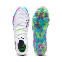 PUMA Future 8 Ultimate Brilliance Gras Voetbalschoenen (FG) Dames Wit Blauw Paars