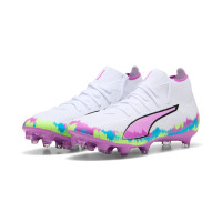 PUMA Ultra 6 Match+ High Brilliance Grass/Artificial Grass Football Boots (MG) Women's White Purple Blue