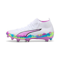 PUMA Ultra 6 Match+ High Brilliance Grass/Artificial Grass Football Boots (MG) Women's White Purple Blue