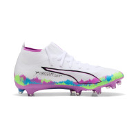 PUMA Ultra 6 Match+ High Brilliance Grass/Artificial Grass Football Boots (MG) Women's White Purple Blue