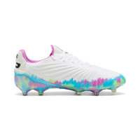PUMA King Ultimate Brilliance Grass/Artificial Grass Football Boots (MG) Women's White Purple Blue
