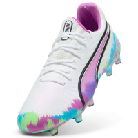 PUMA King Ultimate Brilliance Grass/Artificial Grass Football Boots (MG) Women's White Purple Blue