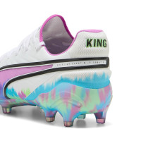 PUMA King Ultimate Brilliance Grass/Artificial Grass Football Boots (MG) Women's White Purple Blue