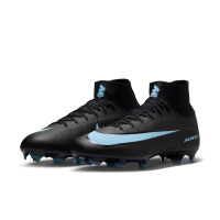 Nike Zoom Mercurial Superfly 10 Pro Gras Football Boots (FG) Black Light Blue