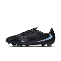 Nike Phantom 6 Low Academy Grass/Artificial Grass Football Boots (MG) Black Light Blue