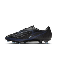 Nike Phantom 6 Low Academy Grass/Artificial Grass Football Boots (MG) Black Light Blue