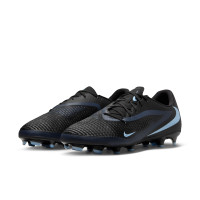 Nike Phantom 6 Low Academy Grass/Artificial Grass Football Boots (MG) Black Light Blue