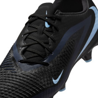 Nike Phantom 6 Low Academy Grass/Artificial Grass Football Boots (MG) Black Light Blue