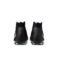 Nike Phantom 6 High Club Gras / Kunstgras Voetbalschoenen (MG) Zwart Lichtblauw