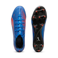 PUMA Ultra 6 Ultimate Carbon Gras Voetbalschoenen (FG) Blauw Wit Felrood