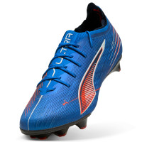 PUMA Ultra 6 Ultimate Carbon Gras Voetbalschoenen (FG) Blauw Wit Felrood