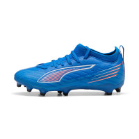 PUMA Ultra 6 Match Grass/Artificial Grass Football Boots (MG) Kids Blue White Bright Red