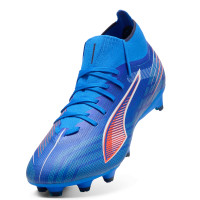 PUMA Ultra 6 Match+ High Gras / Kunstgras Voetbalschoenen (MG) Blauw Wit Felrood