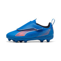 PUMA Ultra 6 Play V Gras / Kunstgras Voetbalschoenen (MG) Kids Blauw Wit Felrood
