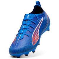 PUMA Ultra 6 Pro Grass/Artificial Grass Football Boots (MG) Kids Blue White Bright Red