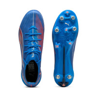 PUMA Ultra 6 Ultimate IJzeren-Nop Voetbalschoenen (SG) Blauw Wit Felrood