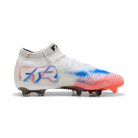 PUMA Future 8 Ultimate Gras Voetbalschoenen (FG) Wit Felrood Blauw