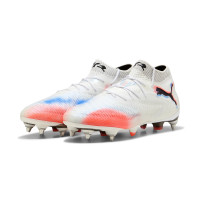 PUMA Future 8 Ultimate Iron Stud Football Boots (SG) White Bright Red Blue