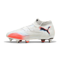 PUMA Future 8 Ultimate Iron Stud Football Boots (SG) White Bright Red Blue