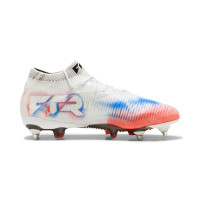 PUMA Future 8 Ultimate Iron Stud Football Boots (SG) White Bright Red Blue