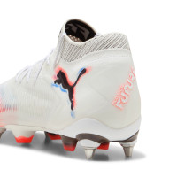 PUMA Future 8 Ultimate Iron Stud Football Boots (SG) White Bright Red Blue