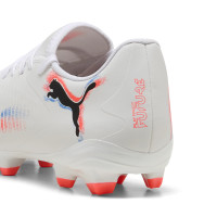 PUMA Future 8 Play Grass/Artificial Grass Football Boots (MG) White Bright Red Blue