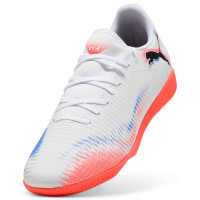 PUMA Future 8 Play Indoor Football Boots (IN) White Bright Red Blue