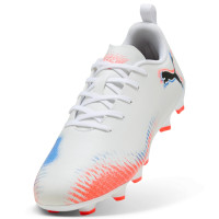 PUMA Future 8 Play Grass/Artificial Grass Football Boots (MG) Kids White Bright Red Blue