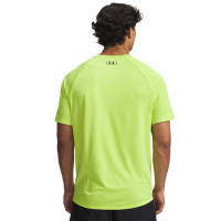 Under Armour Tech Textured Trainingsshirt Lichtgroen Zwart