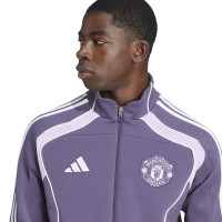 adidas Manchester United Urban Purist Full-Zip Tracksuit 2025-2026 Purple White
