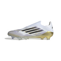 adidas F50 Elite Veterloze Gras Voetbalschoenen (FG) Wit Zwart Goud