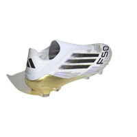 adidas F50 Elite Veterloze Gras Voetbalschoenen (FG) Wit Zwart Goud