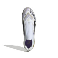 adidas F50 Elite Veterloze Gras Voetbalschoenen (FG) Wit Zwart Goud
