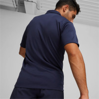 PUMA teamGOAL Polo Donkerblauw Wit