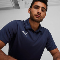 PUMA teamGOAL Polo Donkerblauw Wit