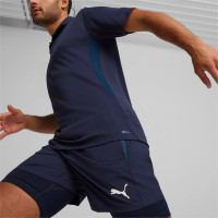 PUMA teamGOAL Polo Donkerblauw Wit