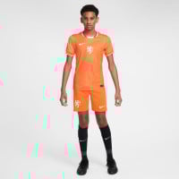 Nike Netherlands Orange Lionesses Home Shirt 2025-2027 Kids + WEURO 2025 Badges