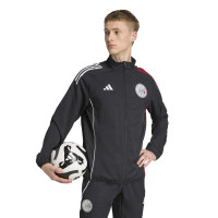 adidas Ajax Presentatie Trainingsjack 2025-2026 Zwart Wit Rood