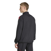 adidas Ajax Presentatie Trainingsjack 2025-2026 Zwart Wit Rood