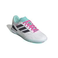 adidas Super Sala III Indoor Football Boots (IN) White Black Turquoise Pink